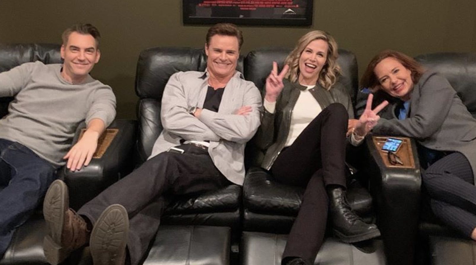 Matthew Kevin Anderson, Munro, Dylan Neal, Henry, Brooke Burns, Maggie, Samantha Ferris, Captain Forsyth, Gourmet Detective, Hallmark-https://www.instagram.com/p/B4oJR3VFRSF/