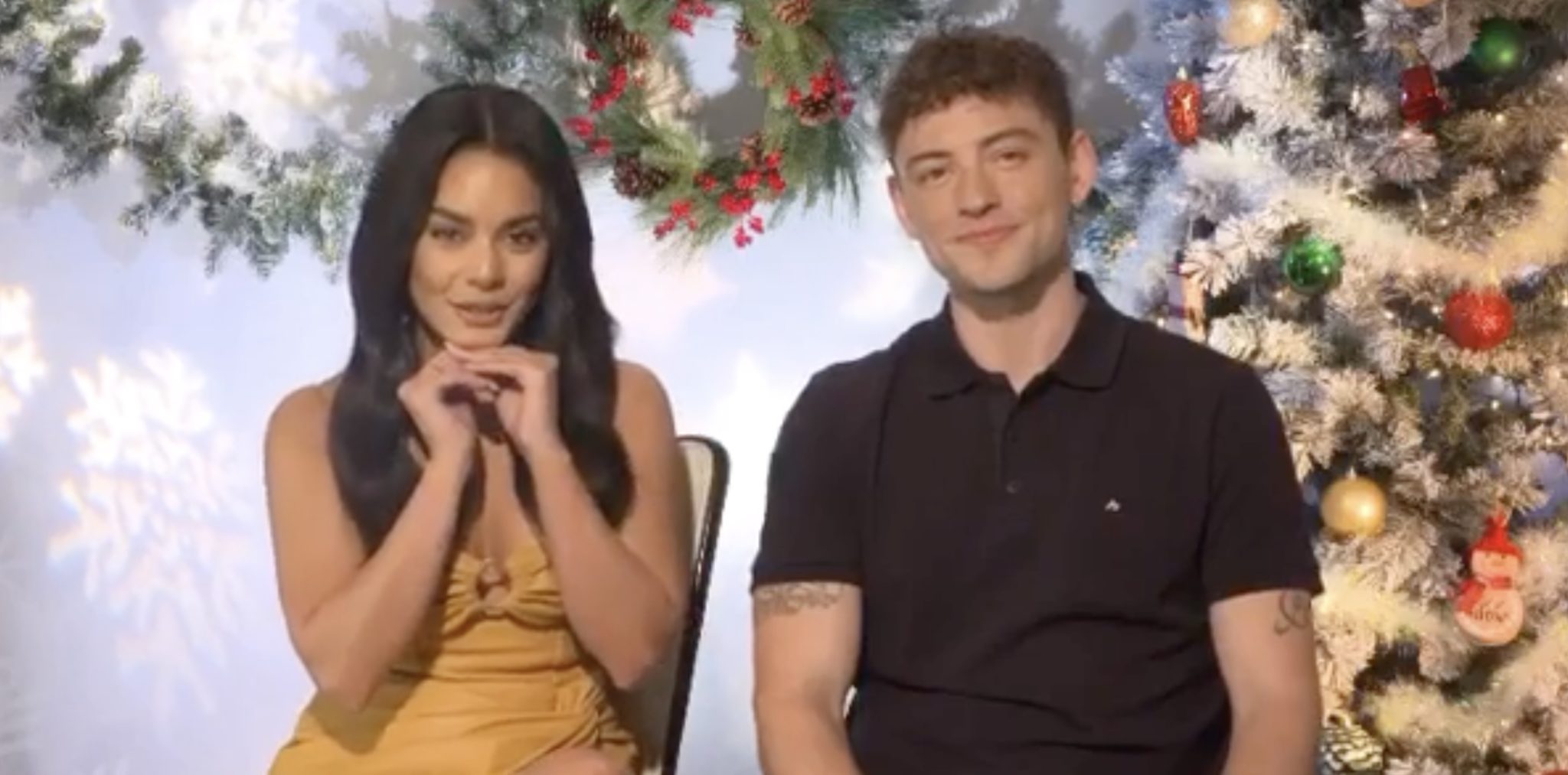 Vanessa Hudgens, Brooke, Josh Whitehouse, Cole, Knight Before Christmas-https://www.instagram.com/p/B5QX45jhKAd/