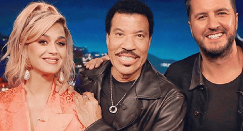 katy perry, lionel richie, and luke bryan