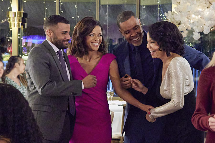 Hallmark Photo: Jarod Joseph, Alvina August, Eriq LaSalle, Gloria Reuben Credit: ©2022 Crown Media United States LLC/Photographer: Allister Foster