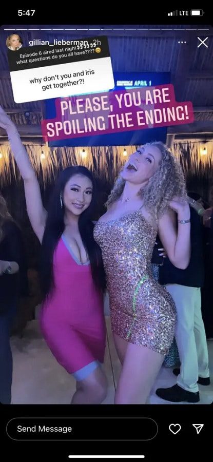 Temptation Island Gillian Teases Ending [Credit: Gillian Lieberman/Instagram Stories]