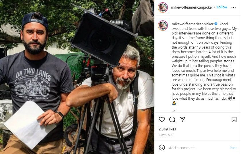 American Pickers Mike Wolfe Feeling Pressure [Credit: Mike Wolfe/Instagram]