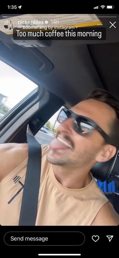 Nic Kerdiles Tongue Out [Nic Kerdiles | Instagram Stories]