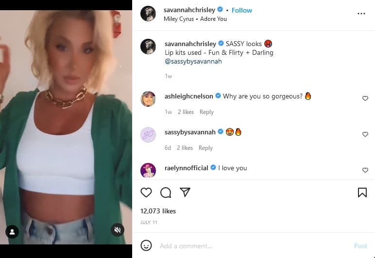 Savannah Chrisley Promotes Sassy Cosmetics