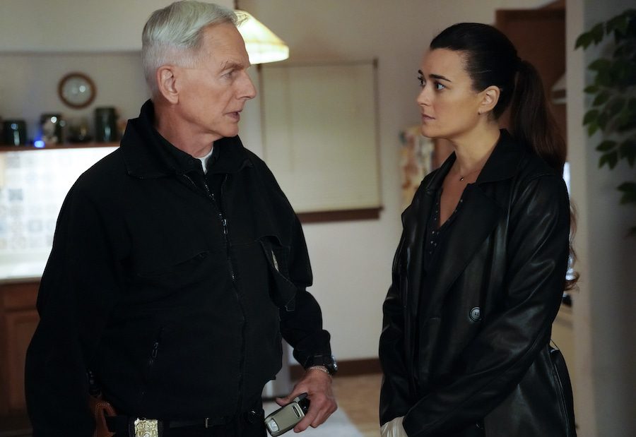 NCIS Mark Harmon as NCIS Special Agent Leroy Jethro Gibbs, Cote de Pablo as Ziva David. Photo: Greg Gayne/CBS ©2019 CBS Broadcasting, Inc. All Rights Reserved