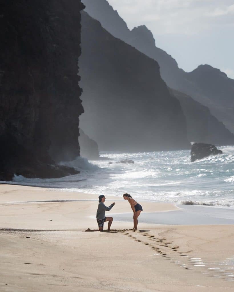 Dean and Caelynn's proposal via Dean Unglert Instagram