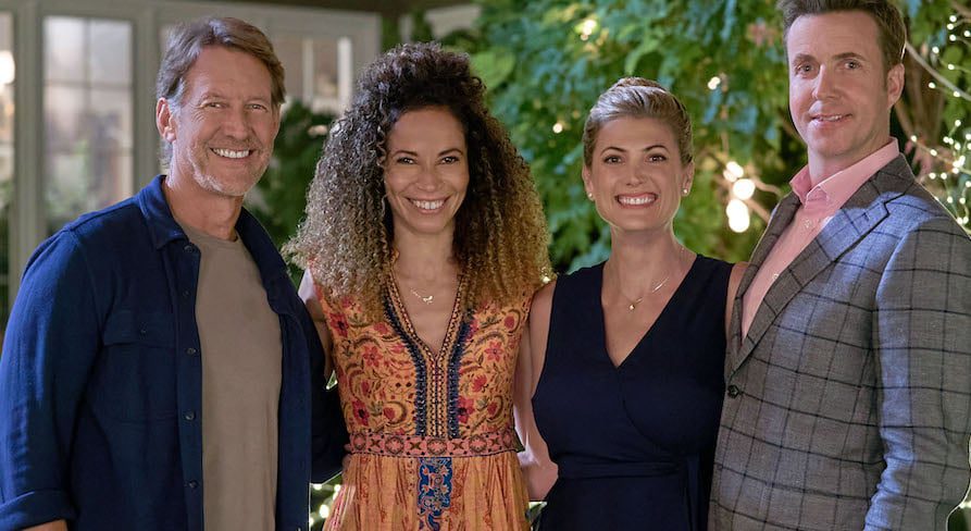 Hallmark Photo: James Denton, Sherri Saum, Julia Benson, Peter Benson Credit: ©2022 Hallmark Media/Photographer: Steve Ackerman