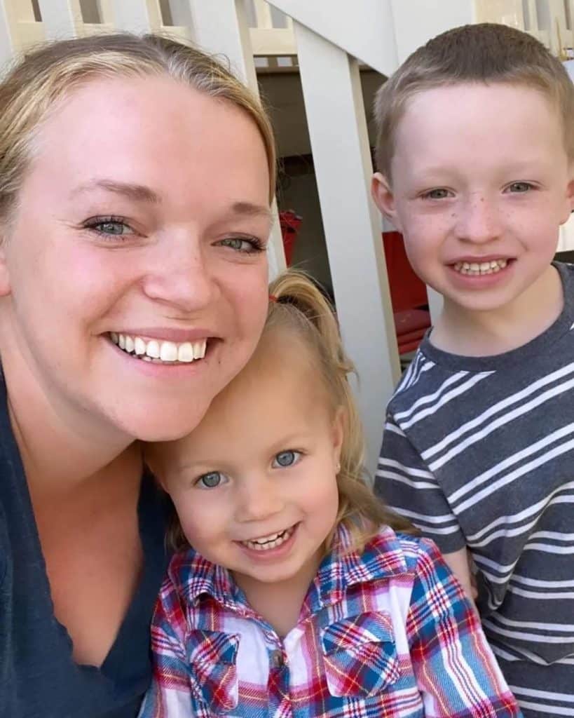 Maddie Brush, with Axel and Evie from Instagram