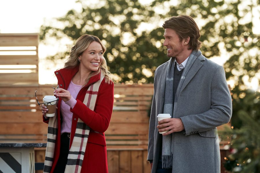Hallmark Photo: Katrina Bowden, Christopher Russell Credit: ©2022 Hallmark Media/Photographer: Courtesy of Johnson Production Group/Petr Maur