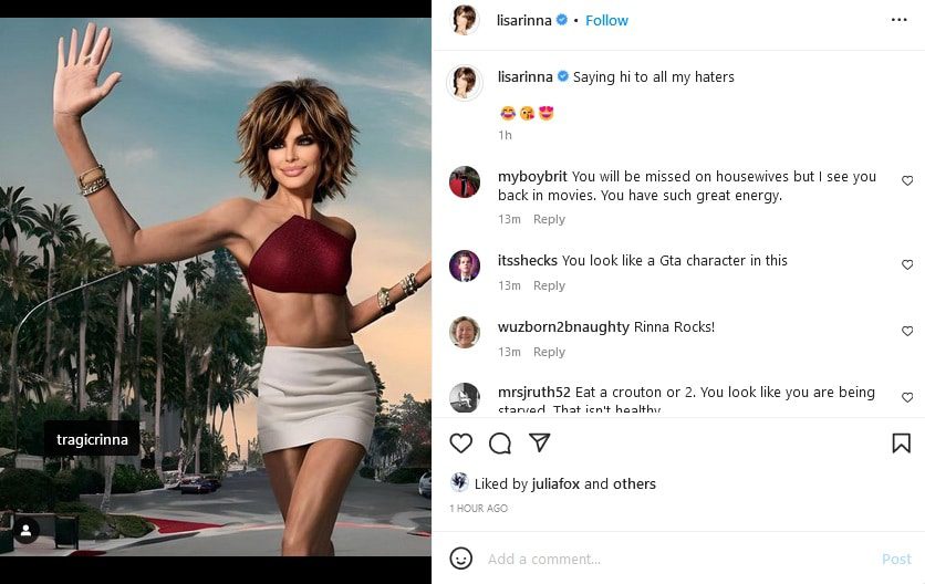 Lisa Rinna Gets Weird On Instagram [Credit: Tragic Rinna | Instagram]