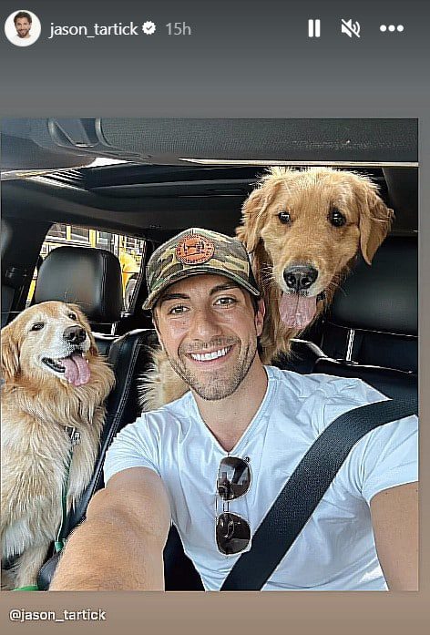 Jason Tartick and dogs Instagram