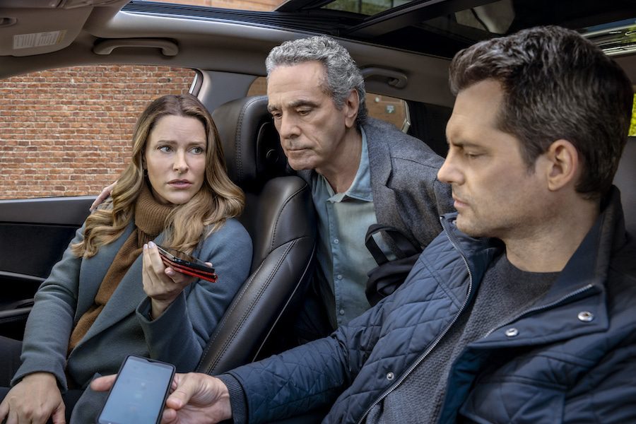 Hallmark Photo: Jill Wagner, Robin Thomas, Kristoffer Polaha Credit: ©2021 Crown Media United States LLC/Photographer: Eike Schroter