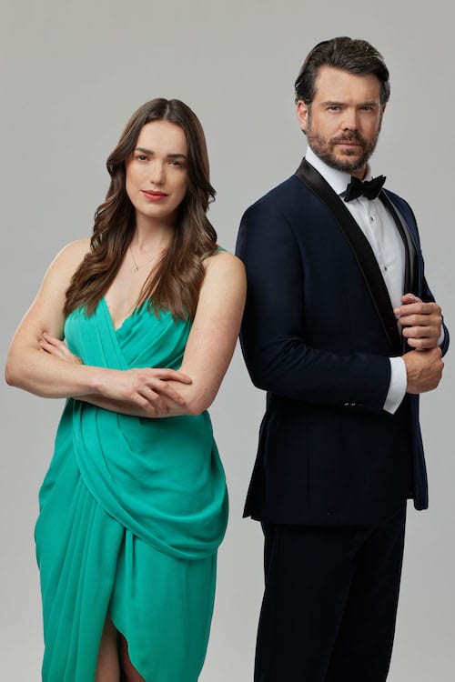 Photo: Elizabeth Henstridge, Charlie Weber Credit: ©2023 Hallmark Media/Photographer: Sven Boecker