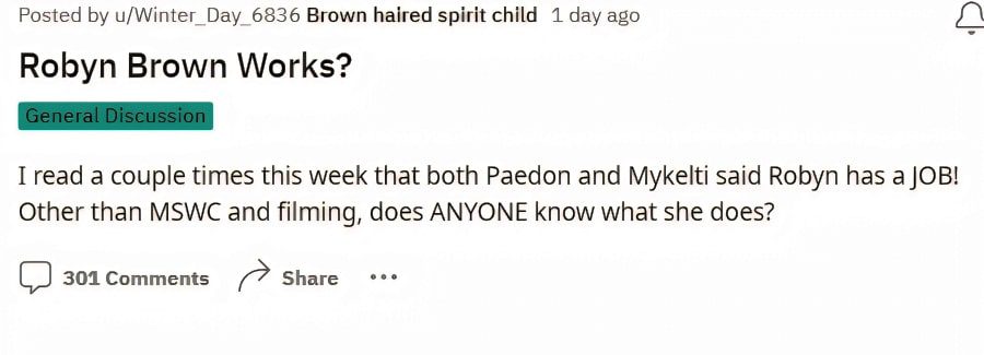 Discussion - Robyn Brown Job - Reddit