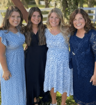 Michaela Bates Keilen, Tori Bates Smiths, Erin Bates Paine, and Kelly Jo Bates