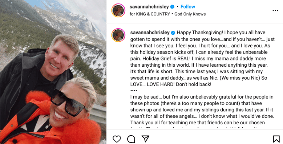 Savannah Christley's Instagram Post