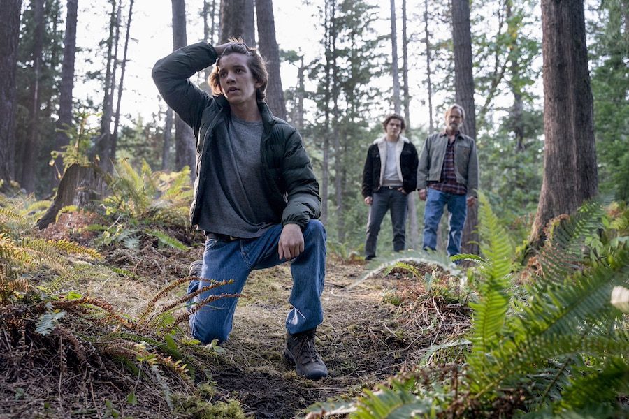 Tracker ictured: Prestyn Bates as Young Colter Shaw, Matthew Nelson-Mahood as Young Russell Shaw and Lee Tergesen as Ashton Shaw. Photo: Michael Courtney/CBS ©2022 CBS Broadcasting, Inc. All Rights Reserved.