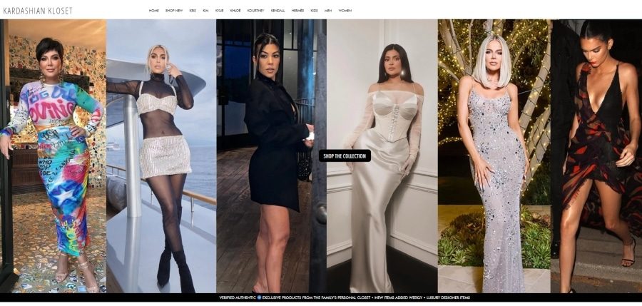 Kardashians Kloset gives people a chance to buy The Kardashians used processions. - Kardashian Kloset