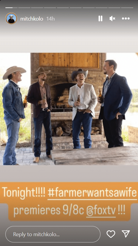 Mitchell Kolinsky and the new farmers on Farmer Wants A Wife. - Instagram
