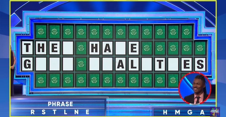 Cairo Hunter tries to sort through the bonus puzzle. - Wheel Of Fortune