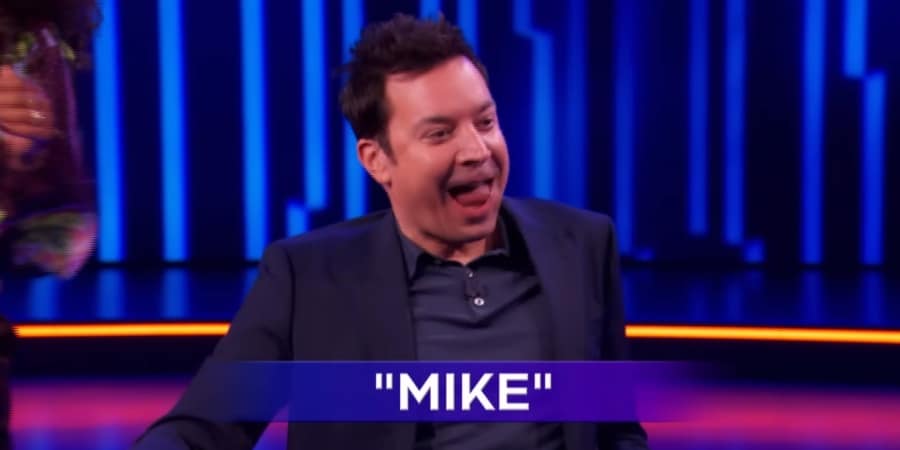 Jimmy Fallon repeats the dance for his partner. - Password