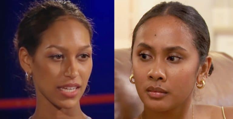 a photo collage of two women