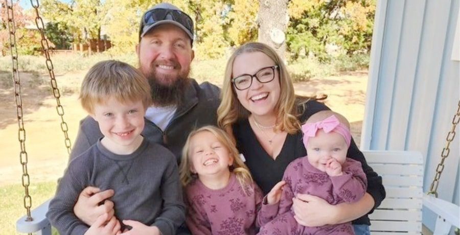 Maddie Brown Brush, Caleb Brush, and their three children from Instagram