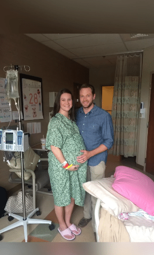 Adam and Danielle Busby wait for the arrival of their quints. - Instagram