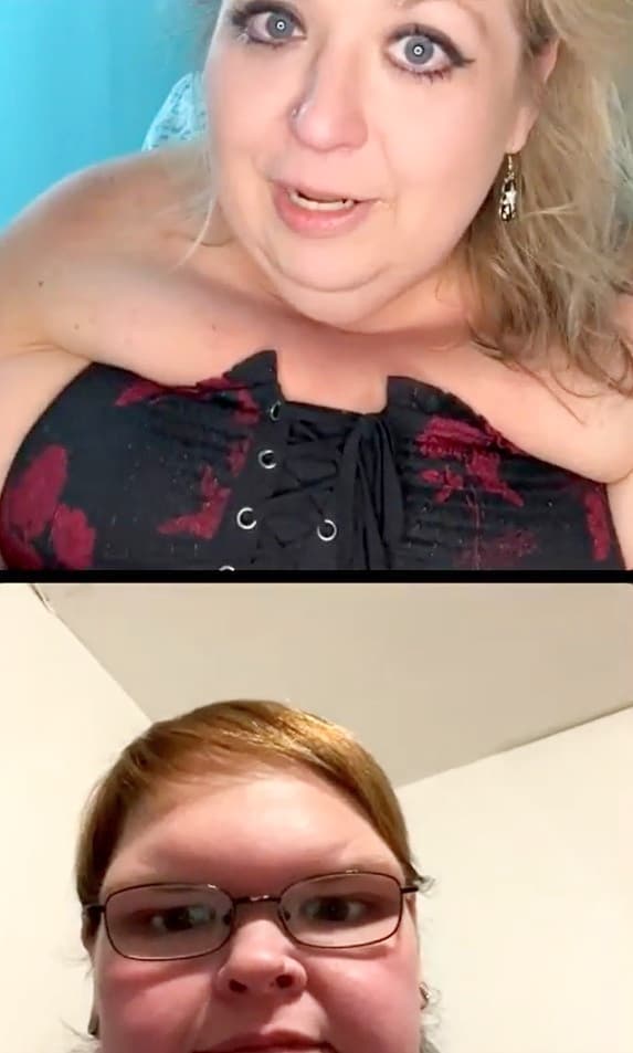 Meghan Crumpler and Tammy Slaton on a livestream, sourced from Facebook