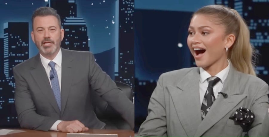 Jimmy Kimmel and Zendaya from his show, sourced from YouTube