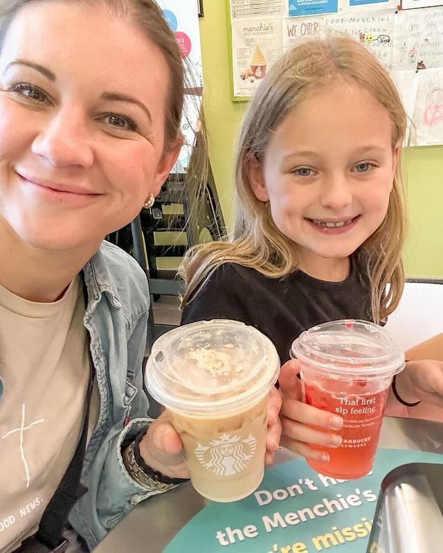 Danielle Busby and one of her daughters from Instagram