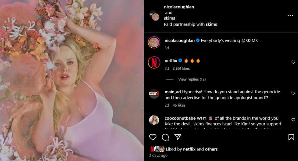 Kim Kardashian's SKIMS brand teams up with Nicola Coughlan. - Instagram