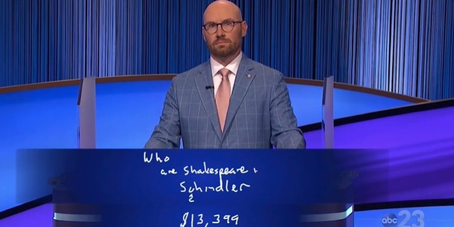 Ty Patton wagers all but $1 on the final round. - Jeopardy!