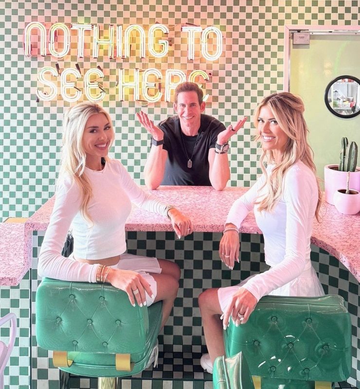 Tarek El Moussa, Heather El Moussa, and Christina Hall from Instagram