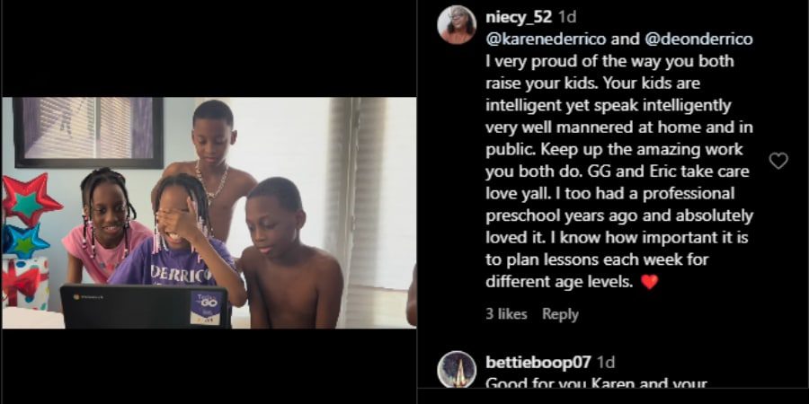 Karen Derrico shows how the kids are overcoming challenges. - Instagram