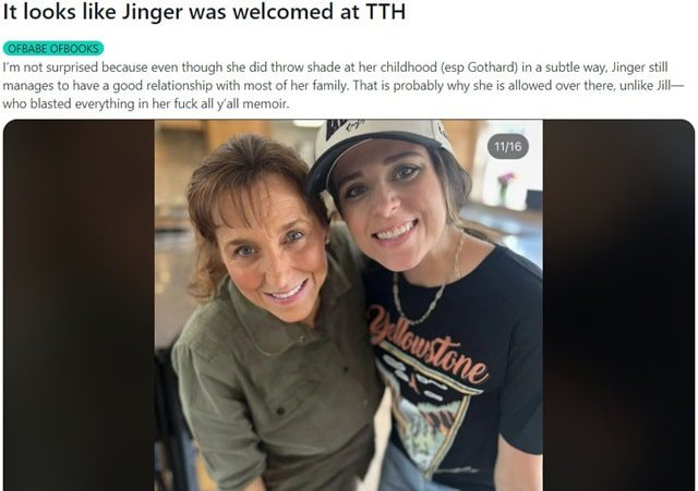 Michelle Duggar & Jinger Duggar From Counting On, TLC, Sourced From @jingervuolo Instagram / Reddit
