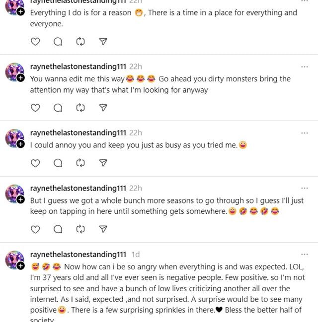 Rayne From 90 Day Fiance, TLC, Sourced From @raynethelastonestanding111 Threads