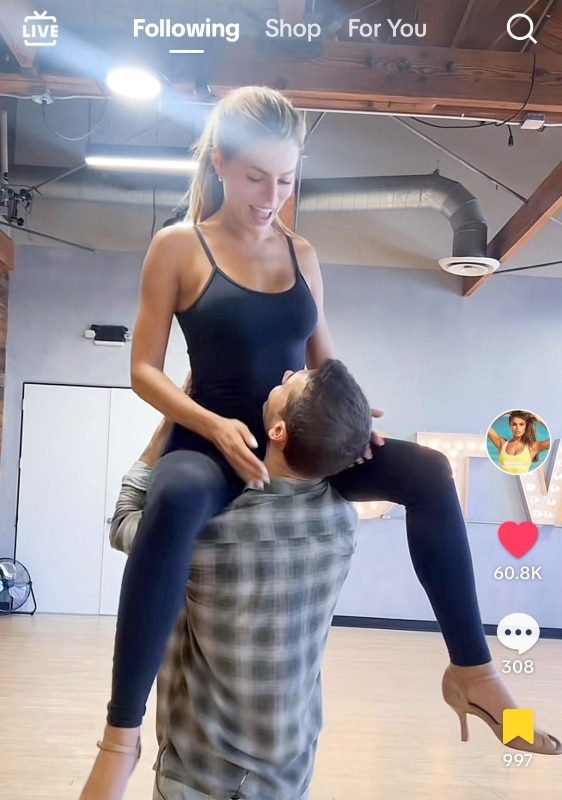 Screenshot from u/Open_External_6366 on Reddit, Brooks Nader and Gleb Savchenko