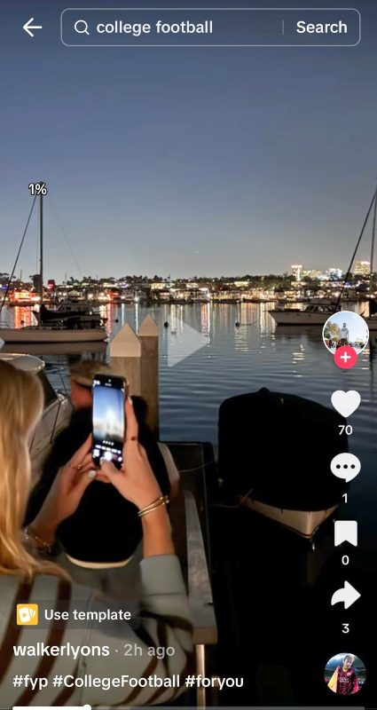 Screenshot of Walker Lyons TikTok page, from loveibotta on Reddit