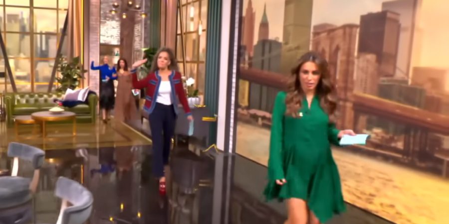 Ana Navarro trails behind with a little help from a friend. - The View