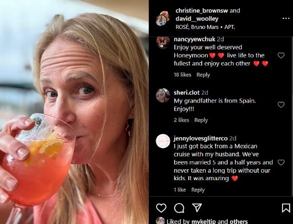 She is enjoying her long awaited honeymoon.- Sister Wives - Instagram