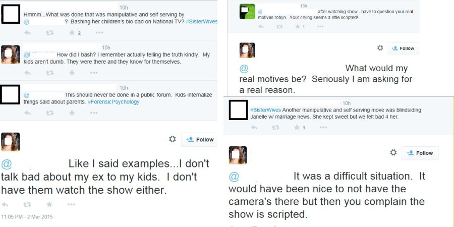 The online questioner gives several instances that people question Robyn Brown's motives. - Twitter