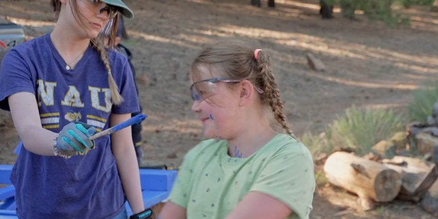 Breanna and Ariella Brown get paint everywhere while at Coyote Pass. - Sister Wives