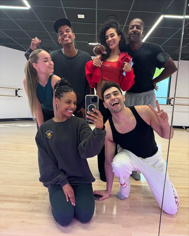 Britt Stewart's Instagram post of the pros having fun