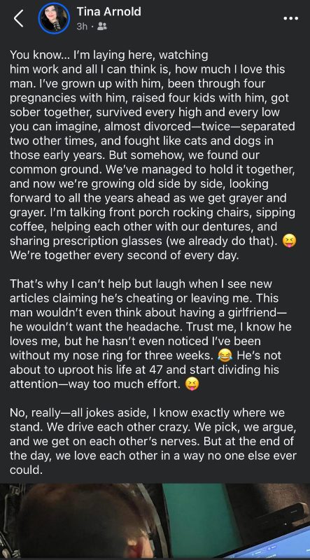 Screenshot of Tina Arnold's instagram from Water_Boy_3 on Reddit