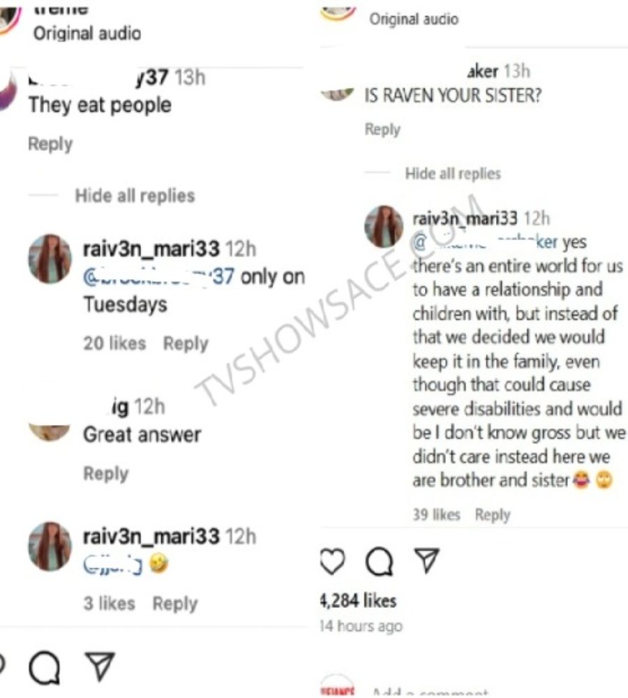 Comments on Bear & Raiven Brown's video - Instagram