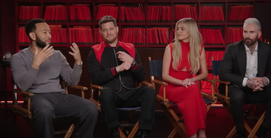 Adam Levine, kelsea Ballernii, John Legend, and Michael Buble YouTube