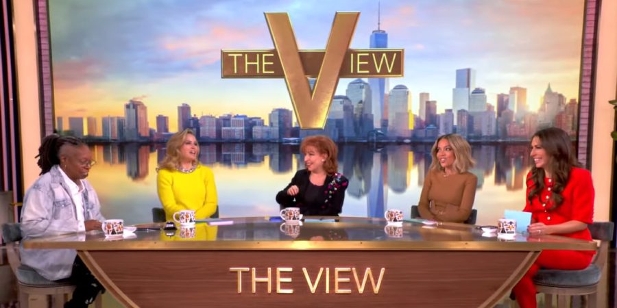 Whoopi Goldberg, Sara Haines, Joy Behar, Sunny Hostin, and Alyssa Farah Griffin. - The View