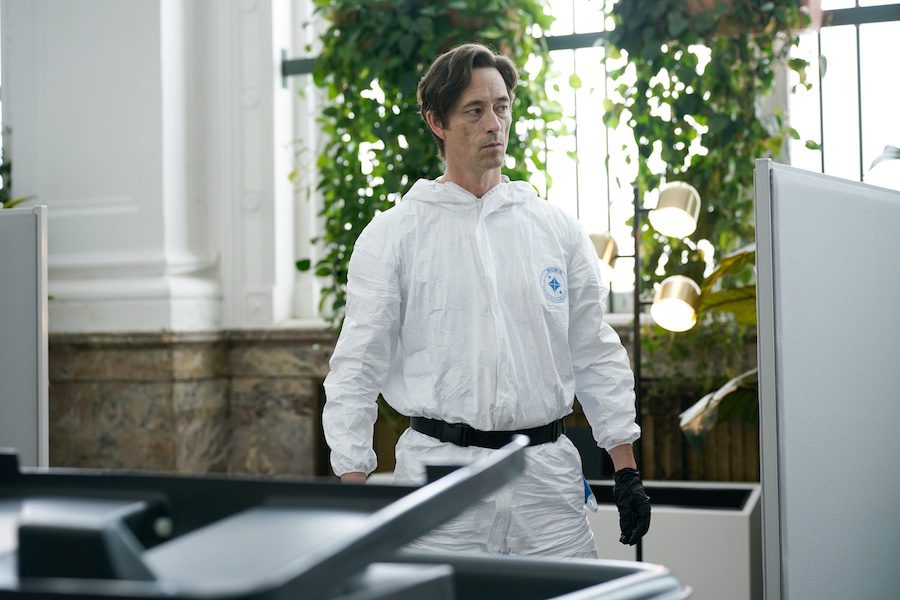 Pictured: Brahm Taylor as Cleaner #1. Photo: Darko Sikman/CBS ©2024 CBS Broadcasting, Inc. All Rights Reserved.