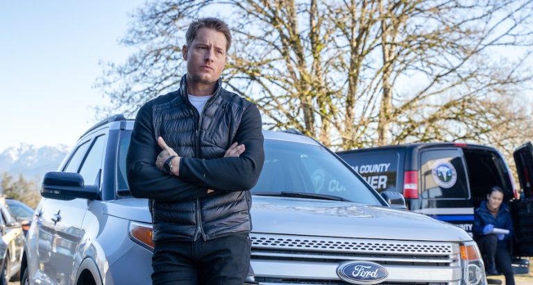 Tracker. Pictured: Justin Hartley as Colter Shaw. Photo: Colin Bentley/CBS ©2025 CBS Broadcasting, Inc. All Rights Reserved.